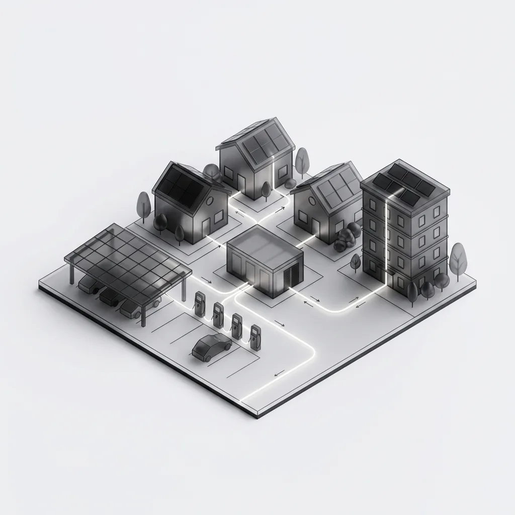 Sustainable community card: energy — generation, storage and distribution.